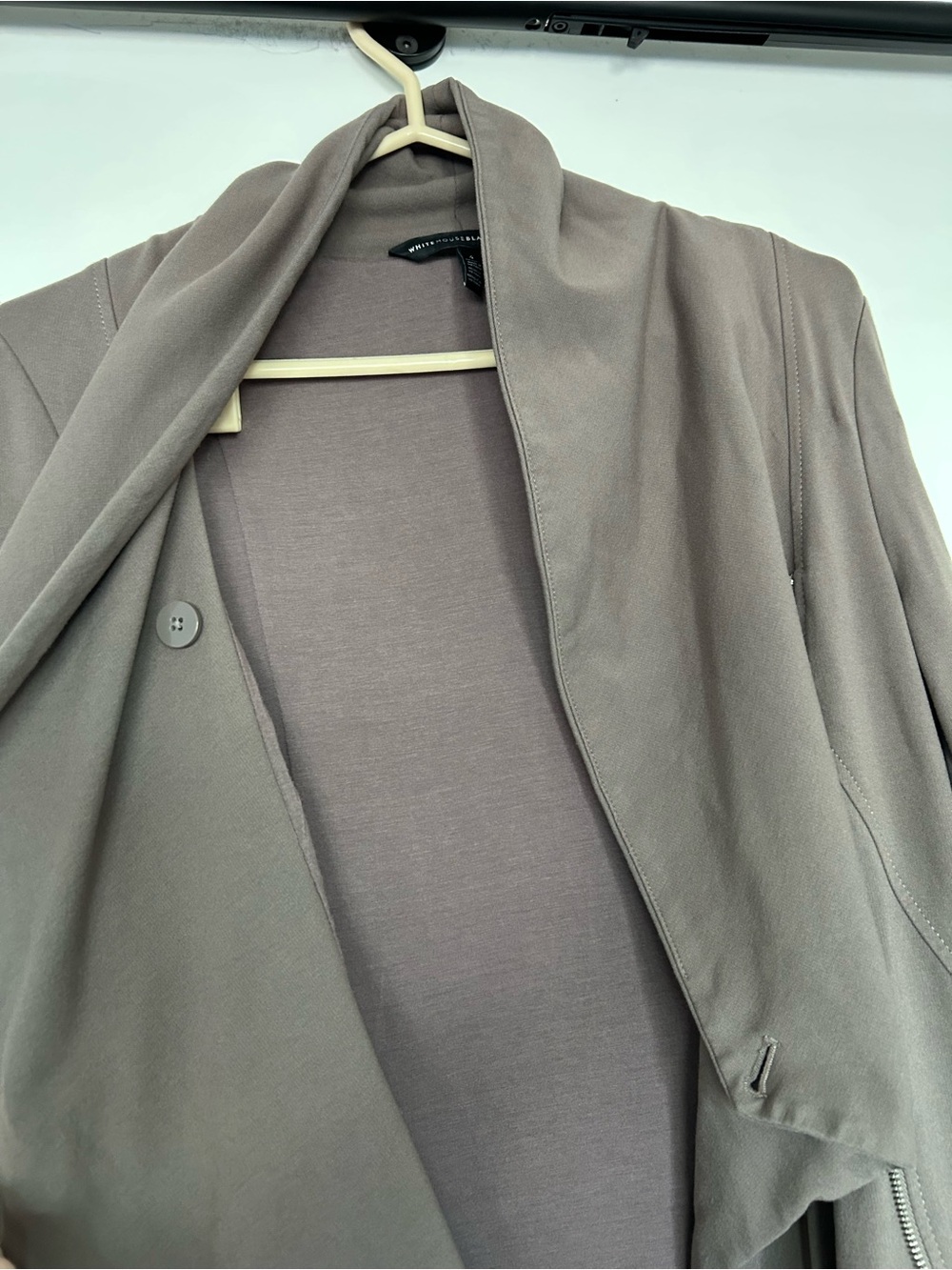 White House Black Market asymmetrical cowl-neck jacket sz 4 - Picture 6 of 15